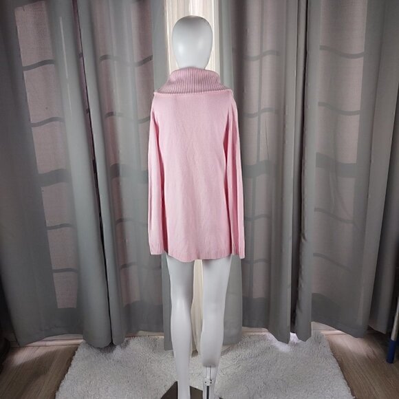 Kim Rogers Signature Womens Cowl Neck Pink Long Sleeve Sweater Size Medium - Picture 3 of 10